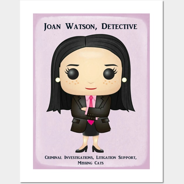 Lucy Liu / Joan Watson Funko Pop Wall Art by LiunaticFringe